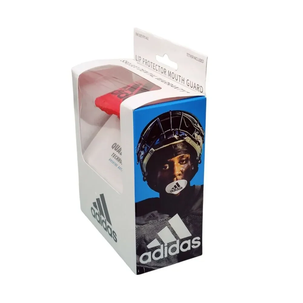 Adidas Red & Black Quad Vent Sports‎ Lip Protector Mouth Guard Football Soccer